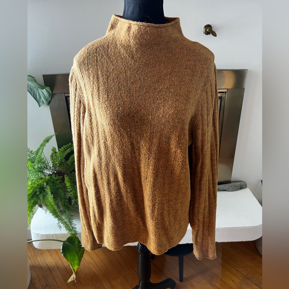 Madewell Mustard Cowl Neck Sweater